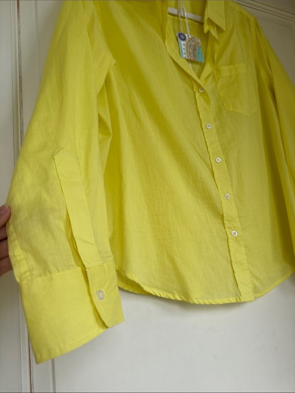 Yellow Button-Down Shirt - Lightweight Classic 100% cotton - Picture 3 of 6